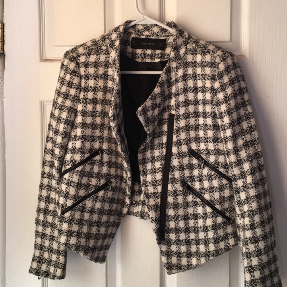 Zara black and white jacket